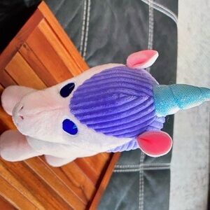 Charming plush unicorn with a soft purple mane toys